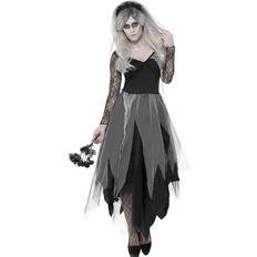 Women Fancy Dress Smiffys Graveyard Bride Costume