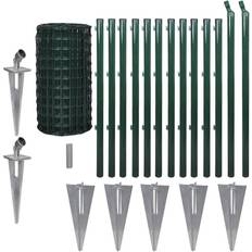 Green Fence Kits vidaXL Set Spike Euro Fence 31.5"x82ft