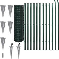 Verde Kits de valla vidaXL Set Spike Euro Fence 150cmx25m