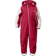 PFC-fri vattenavvisning Softshelloveraller Barnkläder Didriksons Myamba Kid's Coverall - Flag Red (500794-305)