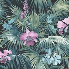 Galerie Papier peint Tropical Flowers Vert Noordwand