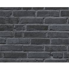 A.S. Creation Papier peint Best of Wood`n Stone 2nd Edition in Grau Schwarz 942833