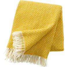 Klippan Yllefabrik Knut Couverture Jaune (200x130cm)