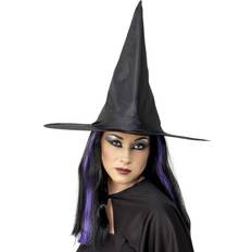 Halloween Hodeplagg Smiffys Witch Hat Black Shiny