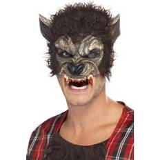 Smiffys Demi-masque loup-garou adulte horreur Halloween Mixte Noir