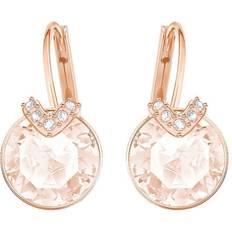 Swarovski Bella V Drop Earrings - Rose Gold/Pink/Transparent