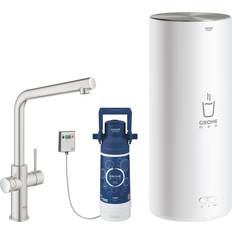 Roestvrij staal Keukenkranen Grohe Red Duo Armatur und Boiler Größe L