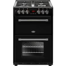 60cm - Dual Fuel Ovens Gas Cookers Belling Farmhouse 60DF Black