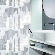 Argent Rideaux de Douche Spirella Rideau De Douche Peva Skyline 180 x 200 cm