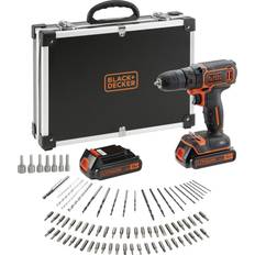 Black & Decker Batterij Boormachines en schroevendraaiers Black & Decker 18v schroefboormachine kit met accessoires flightcase