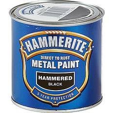 Metalmaling - Sorte Hammerite Direct to Rust Hammered Effect Metalmaling Sort 0.25L