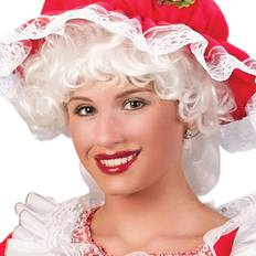 Christmas Wigs Fun World Mrs. Santa Wig