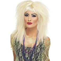 Women Wigs Fancy Dress Smiffys 80's Crimp Wig Blonde