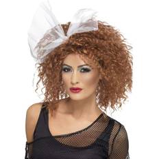 Women Short Wigs Fancy Dress Smiffys 80's Wild Child Wig Brown