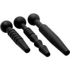 Plug penis XR Brands Dark Rods 3 Piece Silicone Penis Plug Set