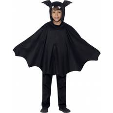 Smiffys Verkleedpak/cape Vleermuis zwart voor kinderen Halloween/carnaval verkleed kostuum 145-158 (10-12 jaar)