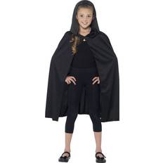 Smiffys Zwarte cape met capuchon voor kinderen One