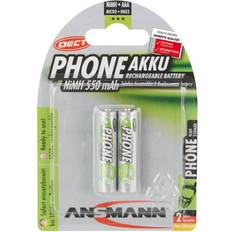 Batteries & Chargers Ansmann DECT NiMH Micro AAA 550mAh MaxE 2-pack