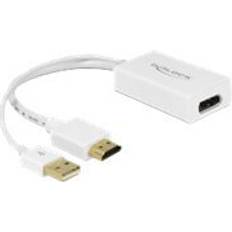 Kabler DeLock DisplayPort - HDMI/USB A Adapter M-F 0.2m