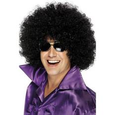 Black Short Wigs Fancy Dress Smiffys Afro Wig Mega Huge Black