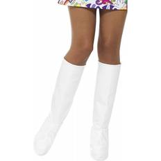 Women Shoes Fancy Dress Smiffys GoGo Boot Covers White