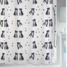 Spirella Kitty Paw Cortina De Ducha Textil 180 x 200 100% Polyester