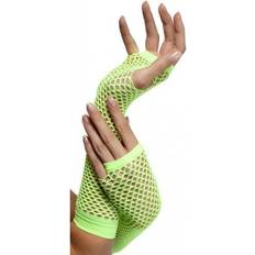 Smiffys Accessories Smiffys Fishnet Gloves Neon Green