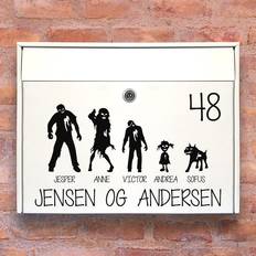 #2 Zombie familie postkasse stickers