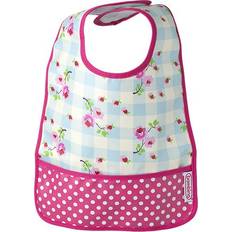 Bambino Babyudstyr Bambino Easy Wipe Pocket Bib Pink Flower