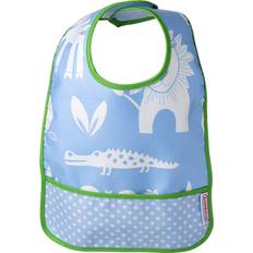 Bambino Easy Wipe Pocket Bib Blue Djungle