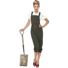 40's Fancy Dresses Fancy Dress Smiffys WW2 Land Girl Costume