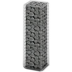 Silver Gabion Baskets vidaXL Gabion Basket Wall with Lids 11.8x39.4"