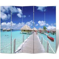 vidaXL Divisor Plegable 200x170 cm Playa Biombo 200x180cm