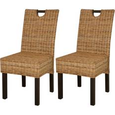 Rattan Kitchen Chairs vidaXL 243638 2-pack Kitchen Chair 96cm
