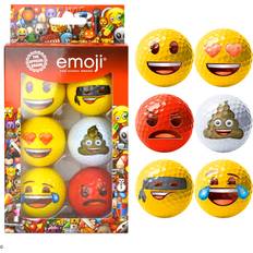 Geel Golfballen Emoji Second Chance Novelty Golfballs 6-pack