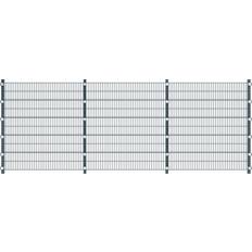 Iron Welded Wire Fences vidaXL Fence Panel with Posts 200cmx6m