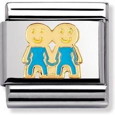 Nomination Composable Classic Link Brothers Charm - Silver/Gold/Blue