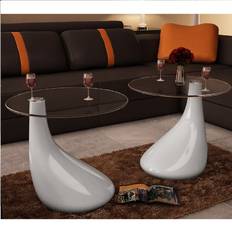 Glas Couchtische vidaXL 240322 Drop 2pc Couchtisch 42cm