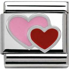 Red Charms & Pendants Nomination Composable Classic Link Hearts Charm - Silver/Pink/Red