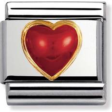 Nomination Composable Classic Link Heart Charm - Silver/Gold/Coral