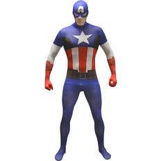 Captain america dräkt Maskerad Morphsuit Captain America Maskeraddräkt