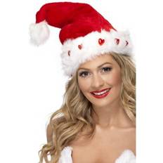 Santa Hats Fancy Dress Smiffys Light Up Santa Hat