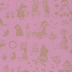 Paintpart Tapetti Sandudd Moomin 5164-5, 0,53x11,2m, vaaleanpunainen/kulta, non-woven