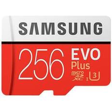 Samsung 256 Go Cartes mémoire Samsung Adaptateur MicroSDXC EVO Plus 256 Go Classe 10