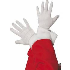 Christmas Accessories Fancy Dress Smiffys Santa Gloves White