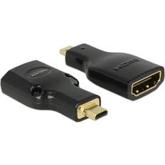 DeLock Micro HDMI - HDMI High Speed with Ethernet Adapter M-F