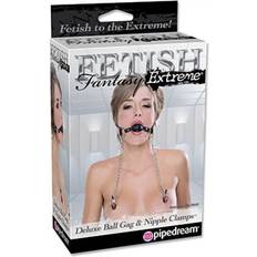 Pipedream Morsetti Deluxe per ball gag e capezzoli Nero