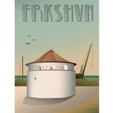 Vissevasse Frederikshavn Krudttårnet Plakat 15x21cm