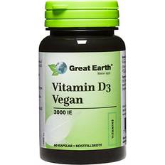 Great Earth Vitamin D3 Vegan 60 st