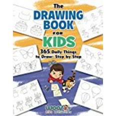 Hobbies y Manualidades Libros The Drawing Book for Kids: 365 Daily Things to Draw, Step by Step (Woo! Jr. Kids Activities Books) (Tapa blanda, 2017)